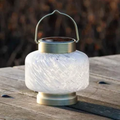 Hand-blown Solar Boater Lantern - Square