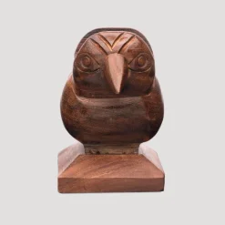 Hand-Carved Sheesham Wood Sparrow Eyeglass Holder