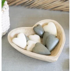 Hand-Carved Wooden Heart Bowl