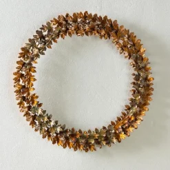 Handcrafted Autumnal Metal Leaf Wreath
