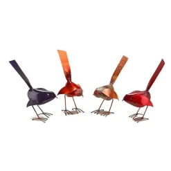 Handcrafted Copper Bird Statue - Blue
