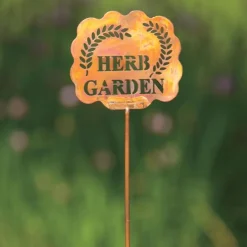 Handcrafted Flamed Copper Herb Garden Stake