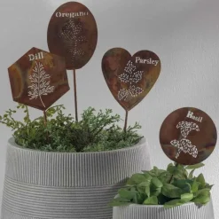 Handcrafted Flamed Copper Herb Stake - Parsley