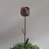 Handcrafted Flamed Copper Rose Garden Stake