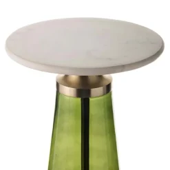 Handcrafted Glass Drink Table - Green