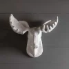 Handcrafted Haitian Artisan Paper Mache Moose Wall Art - Newsprint