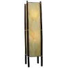 Handcrafted Rattan and Cocoa Leaves Floor Lamp - Natural