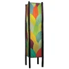 Handcrafted Rattan and Cocoa Leaves Floor Lamp - Multi