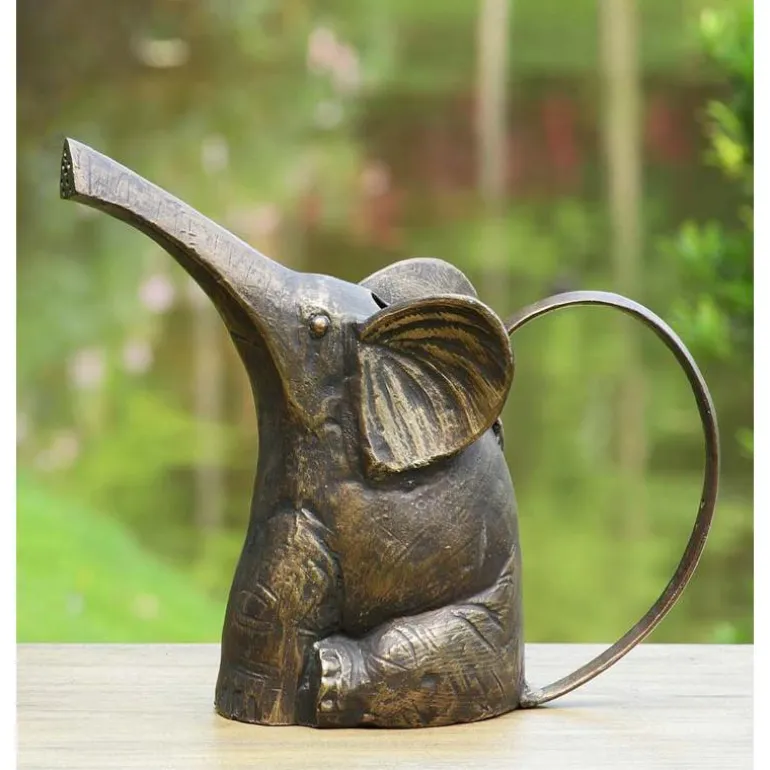 Handcrafted Recycled Aluminum Elephant Watering Can