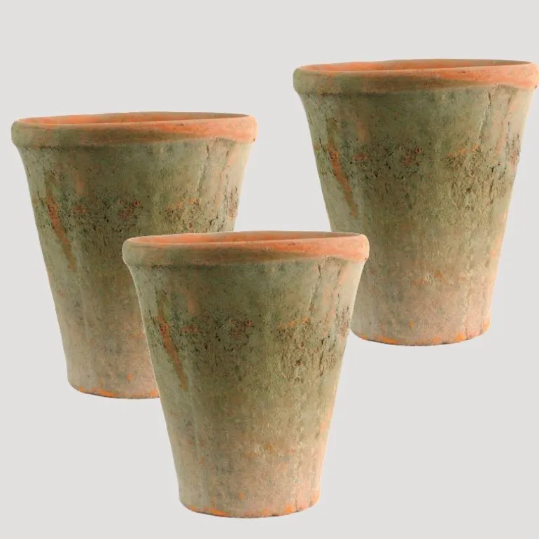 Handcrafted Rustic Terracotta Planters, Set of 3
