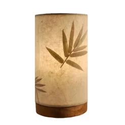 Handcrafted Short Paper Cylinder Table Lamp