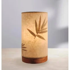 Handcrafted Short Paper Cylinder Table Lamp