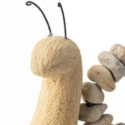 Handcrafted Snail Stone Statue - White
