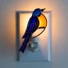 Handcrafted Stained Glass Bluebird Nightlight