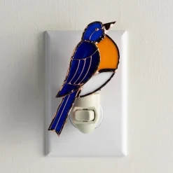 Handcrafted Stained Glass Bluebird Nightlight