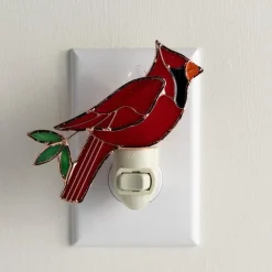 Handcrafted Stained Glass Cardinal Nightlight