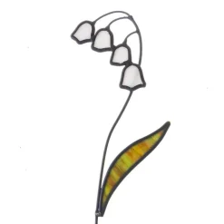 Handcrafted Stained Glass Flower Stakes - Birth Month - May