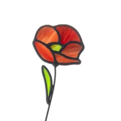 Handcrafted Stained Glass Flower Stakes - Birth Month - August