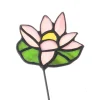 Handcrafted Stained Glass Flower Stakes - Birth Month - July