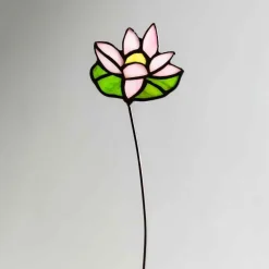 Handcrafted Stained Glass Flower Stakes - Birth Month - July