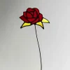 Handcrafted Stained Glass Flower Stakes - Birth Month - June