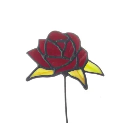 Handcrafted Stained Glass Flower Stakes - Birth Month - June