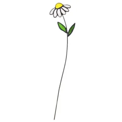 Handcrafted Stained Glass Flower Stakes - Birth Month - April