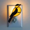 Handcrafted Stained Glass Goldfinch Night Light