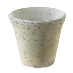 Handcrafted White Stone Terracotta Planters, Set of 5