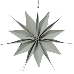 Handmade Paper and Wood Hanging Star, 8