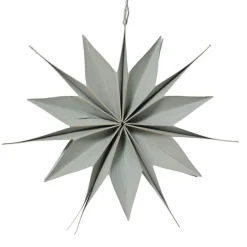 Handmade Paper and Wood Hanging Star, 19.5