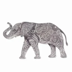 Hand-Painted Metal and Capiz Elephant Wall Art