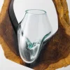 Hanging Glass Teak Planter