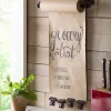 Hanging Kraft Paper Roll Stand with Brass Finish Clips