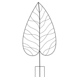 55"H Iron Leaf Trellis Stake