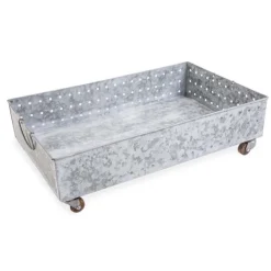 Hole Punched Galvanized Steel Rolling Boot Tray