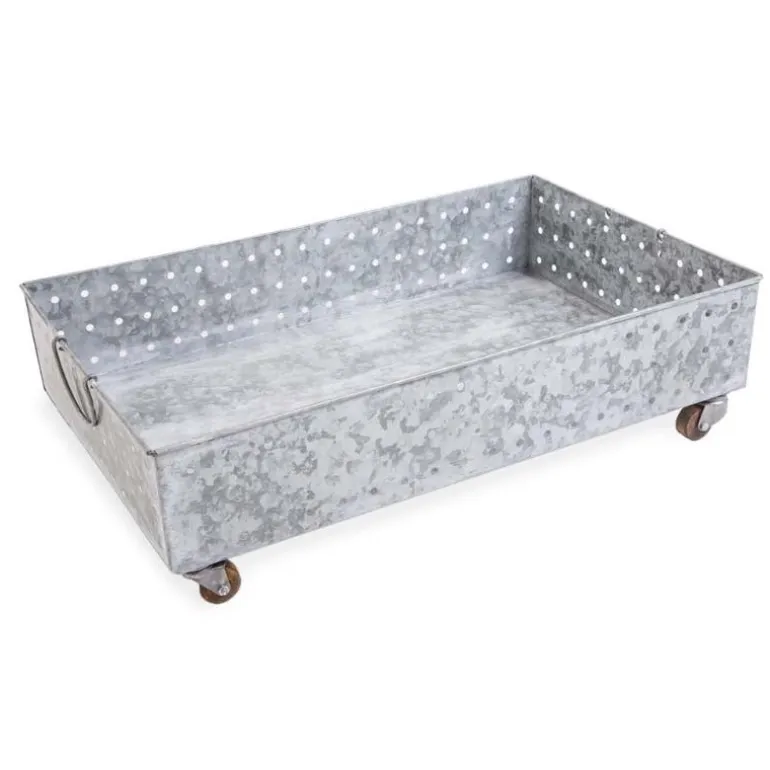 Hole Punched Galvanized Steel Rolling Boot Tray