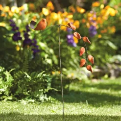 Honduran Clay and Metal Spice-Colored Bird Balancer