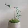 Honduran Clay and Metal Teal Bird Balancer