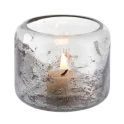 Hubbard Glass Tealight Holders - Gray Glaze