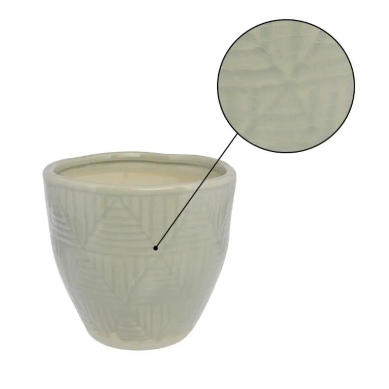 Ice Blue Lucie Ceramic Cachepot