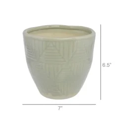 Ice Blue Lucie Ceramic Cachepot