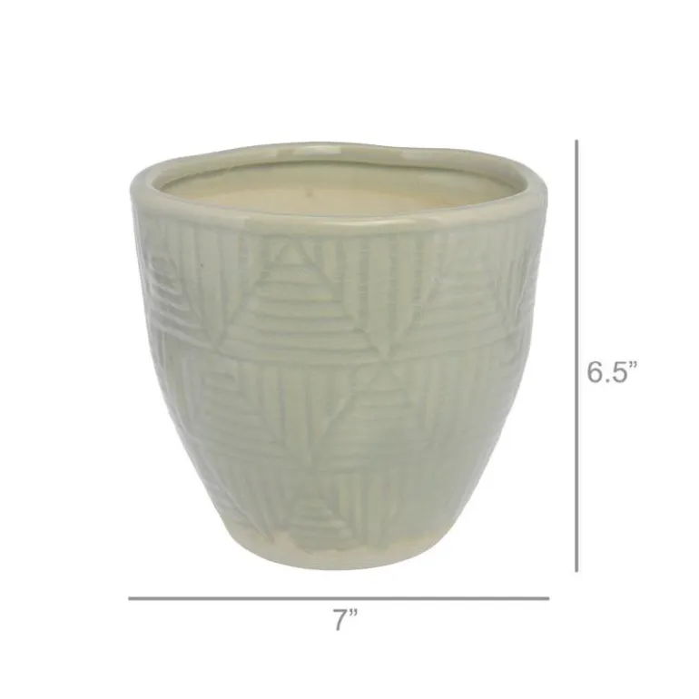 Ice Blue Lucie Ceramic Cachepot
