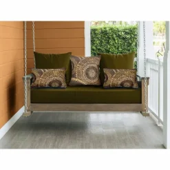 Indoor/Outdoor Brown Circle Pillow, 18
