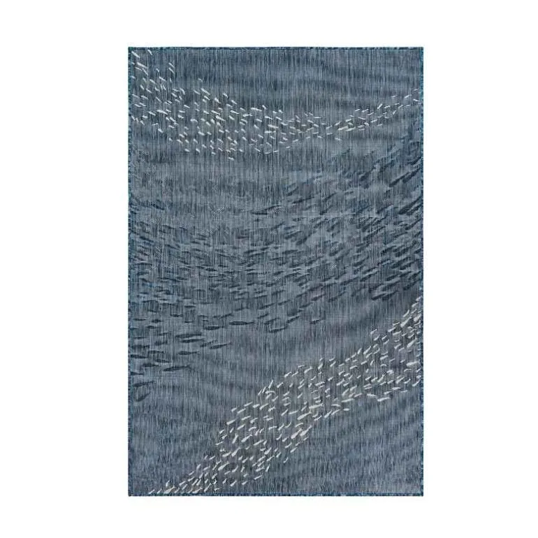 Indoor/ Outdoor Carmel School Of Fish Area Rug, 5 x 7 (navy)
