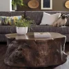 Indoor/ Outdoor Cast Log Coffee Table (bronze)