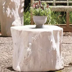 Indoor/ Outdoor Cast Log Coffee Table (stone)