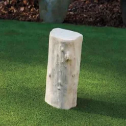 Indoor/ Outdoor Cast Log Stool (stone)