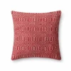 Indoor/Outdoor Colorful Pillow, 22" sq. - Red