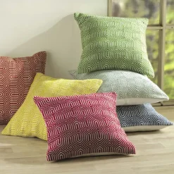 Indoor/Outdoor Colorful Pillow, 22" sq. - Aqua